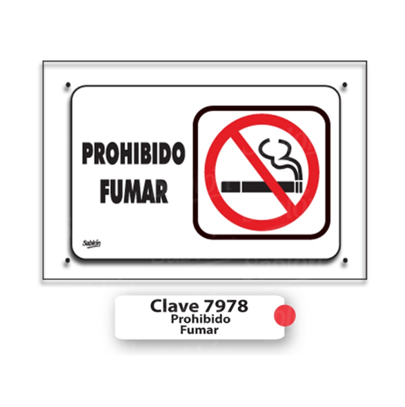 SENAL DE PROHIBIDO FUMAR 7978